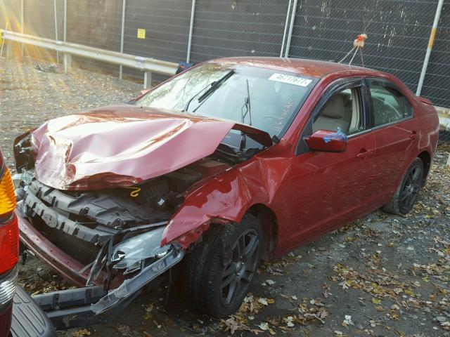 3FAHP0HAXAR158932 - 2010 FORD FUSION SE RED photo 2