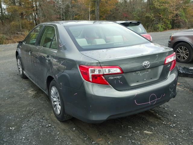 4T4BF1FK3DR300654 - 2013 TOYOTA CAMRY L GRAY photo 3