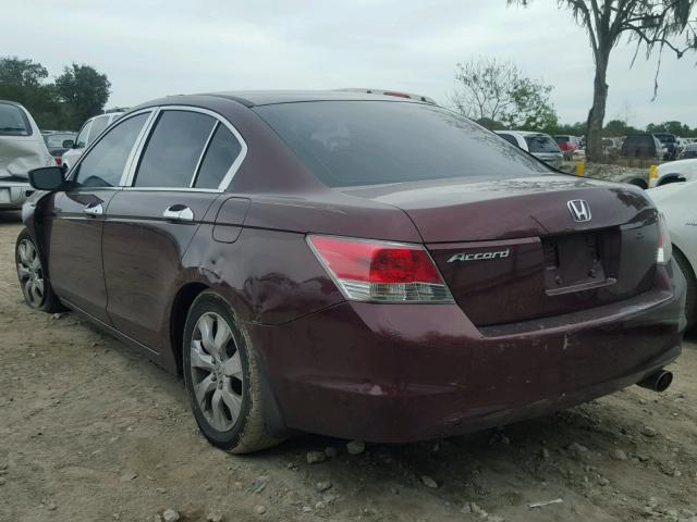 1HGCP2F38AA145645 - 2010 HONDA ACCORD LX BURGUNDY photo 3