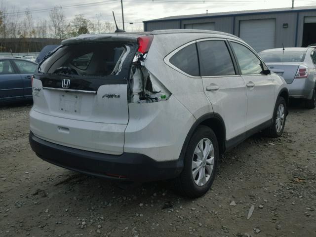 5J6RM4H78DL023027 - 2013 HONDA CR-V EXL WHITE photo 4