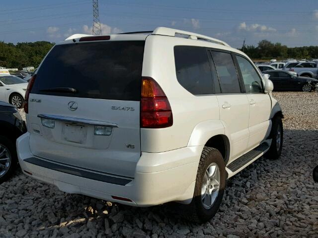 JTJBT20X960098640 - 2006 LEXUS GX 470 WHITE photo 4