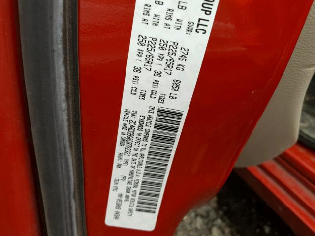 2C4RDGBG0DR762321 - 2013 DODGE GRAND CARA RED photo 10