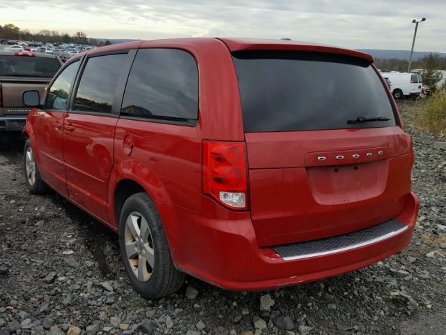 2C4RDGBG0DR762321 - 2013 DODGE GRAND CARA RED photo 3