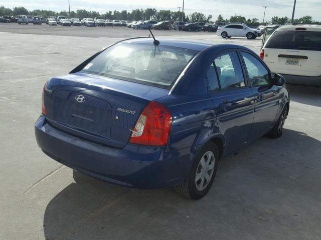 KMHCN46CX7U087847 - 2007 HYUNDAI ACCENT GLS BLUE photo 4