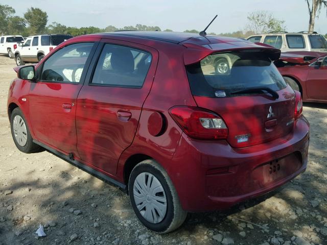 ML32A3HJ8HH007914 - 2017 MITSUBISHI MIRAGE ES RED photo 3