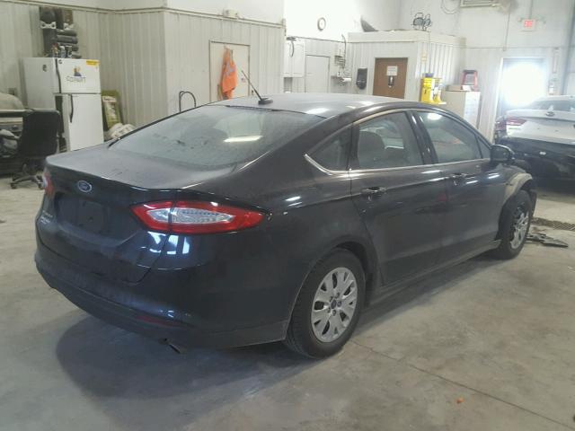 3FA6P0G70DR385614 - 2013 FORD FUSION S BLACK photo 4