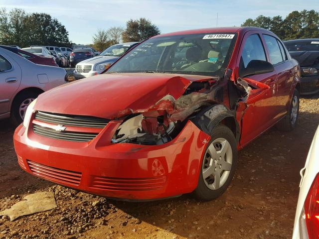 1G1AK55F667793578 - 2006 CHEVROLET COBALT LS RED photo 2