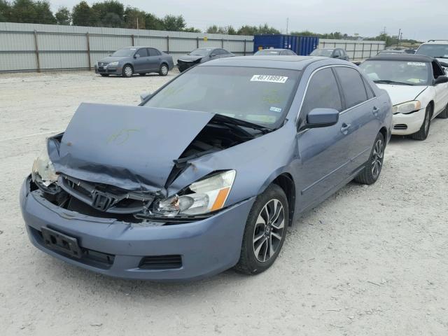 1HGCM56757A112866 - 2007 HONDA ACCORD EX BLUE photo 2