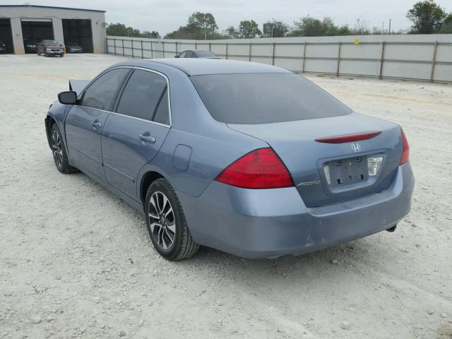 1HGCM56757A112866 - 2007 HONDA ACCORD EX BLUE photo 3