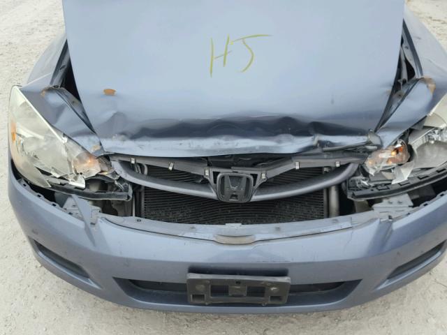 1HGCM56757A112866 - 2007 HONDA ACCORD EX BLUE photo 7