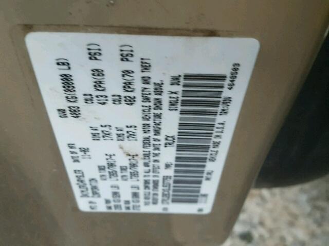 1D7KU28CX3J537759 - 2003 DODGE RAM 2500 S BROWN photo 10