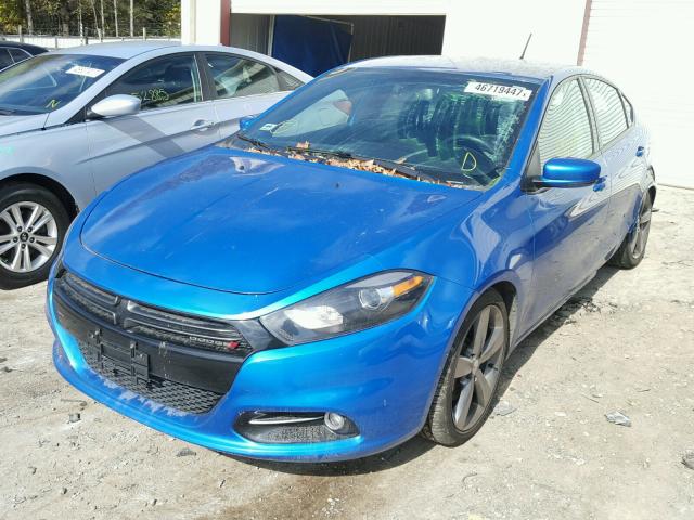 1C3CDFEB2FD252353 - 2015 DODGE DART GT BLUE photo 2