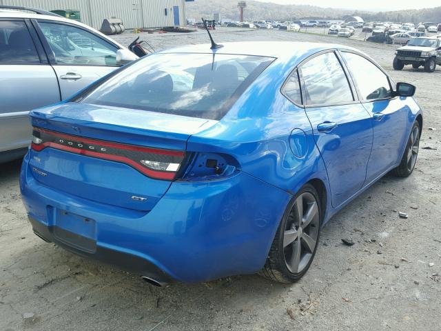 1C3CDFEB2FD252353 - 2015 DODGE DART GT BLUE photo 4