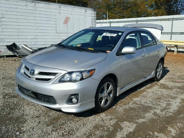 2T1BU4EE6CC785398 - 2012 TOYOTA COROLLA BA SILVER photo 2