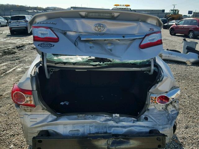 2T1BU4EE6CC785398 - 2012 TOYOTA COROLLA BA SILVER photo 9