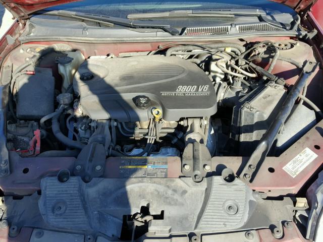 2G1WC58R079337147 - 2007 CHEVROLET IMPALA LT BURGUNDY photo 7