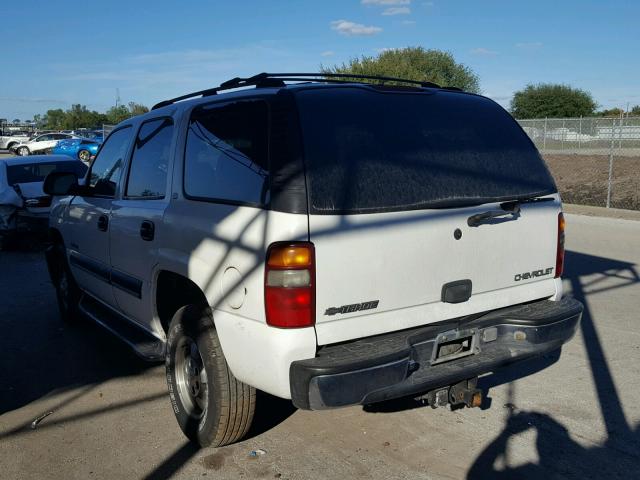 1GNEC13TX1R184263 - 2001 CHEVROLET TAHOE C150 WHITE photo 3