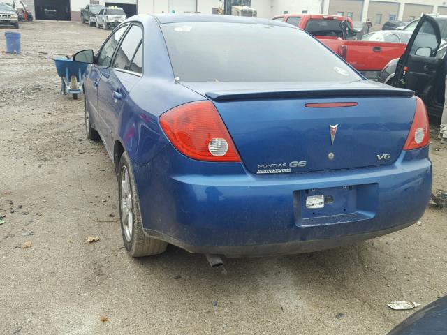 1G2ZG58N774253601 - 2007 PONTIAC G6 BASE BLUE photo 3