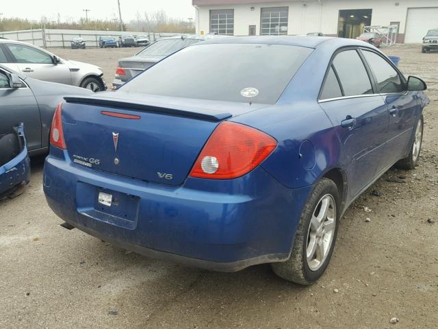1G2ZG58N774253601 - 2007 PONTIAC G6 BASE BLUE photo 4