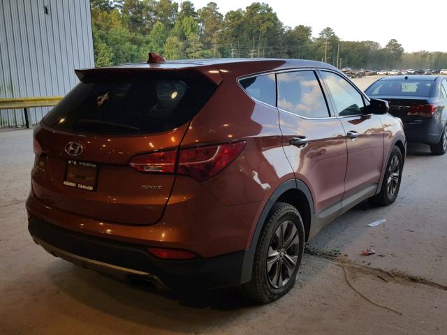 5XYZT3LB4EG132385 - 2014 HYUNDAI SANTA FE S ORANGE photo 4