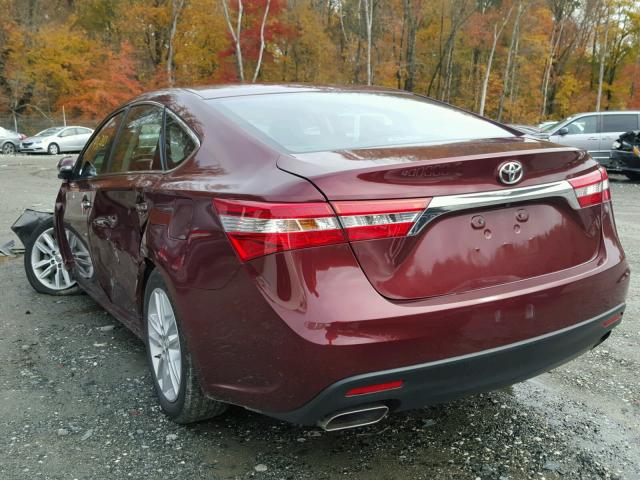 4T1BK1EB8DU030019 - 2013 TOYOTA AVALON BAS BURGUNDY photo 3