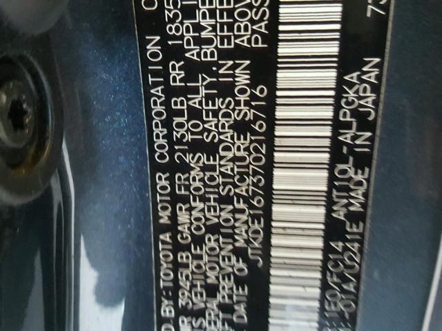 JTKDE167370216716 - 2007 TOYOTA SCION TC 灰色 照片 10