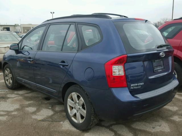 KNAFG525687183836 - 2008 KIA RONDO BASE BLUE photo 3