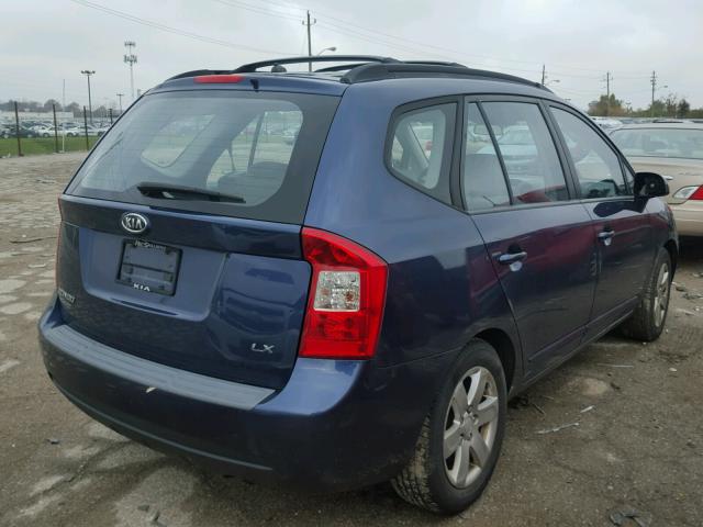 KNAFG525687183836 - 2008 KIA RONDO BASE BLUE photo 4