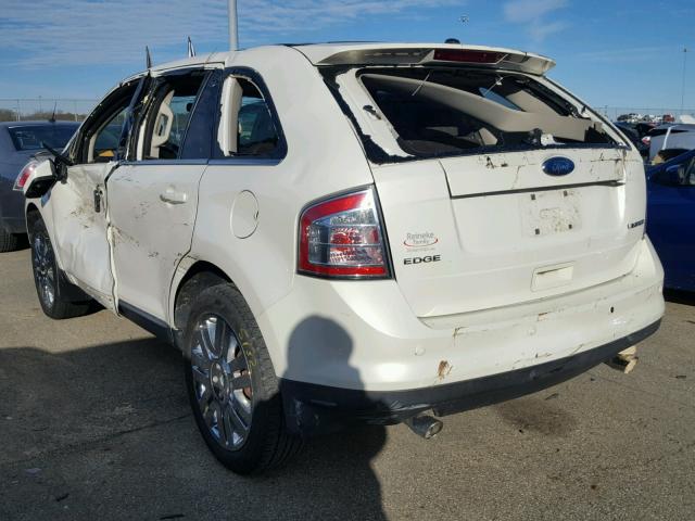 2FMDK39C28BA23490 - 2008 FORD EDGE LIMIT WHITE photo 3