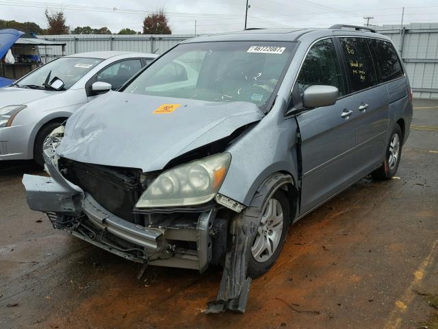 5FNRL38656B002183 - 2006 HONDA ODYSSEY EX BLUE photo 2