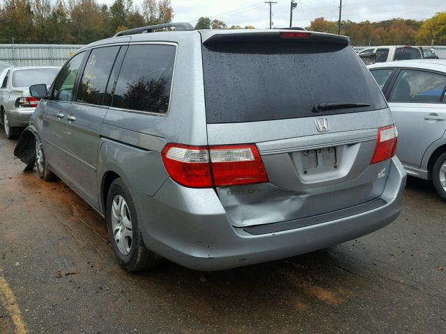 5FNRL38656B002183 - 2006 HONDA ODYSSEY EX BLUE photo 3