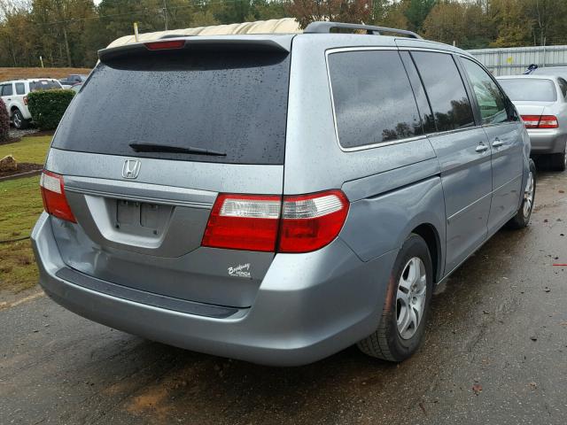 5FNRL38656B002183 - 2006 HONDA ODYSSEY EX BLUE photo 4