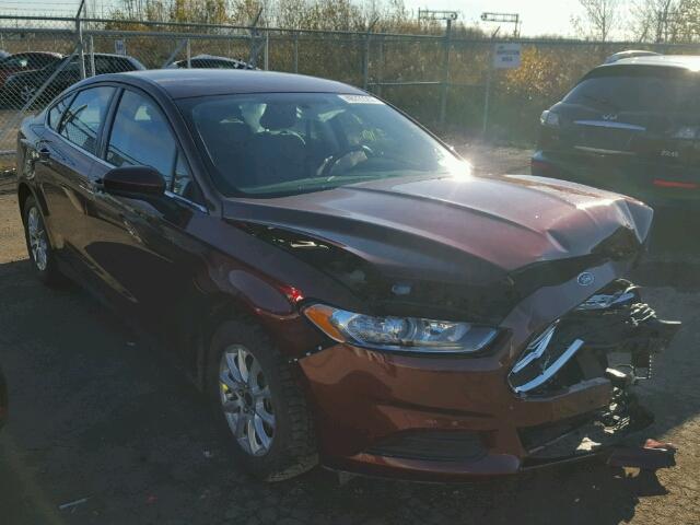 3FA6P0G74GR362731 - 2016 FORD FUSION S BURGUNDY photo 1