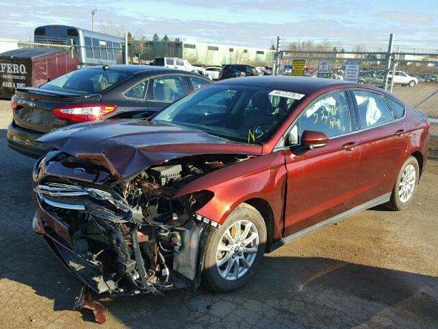 3FA6P0G74GR362731 - 2016 FORD FUSION S BURGUNDY photo 2