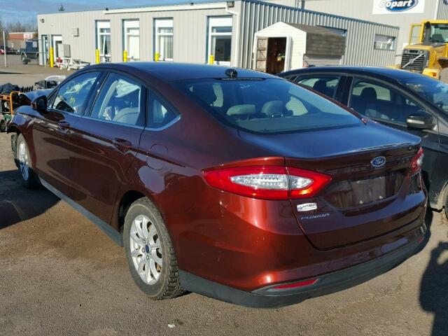 3FA6P0G74GR362731 - 2016 FORD FUSION S BURGUNDY photo 3