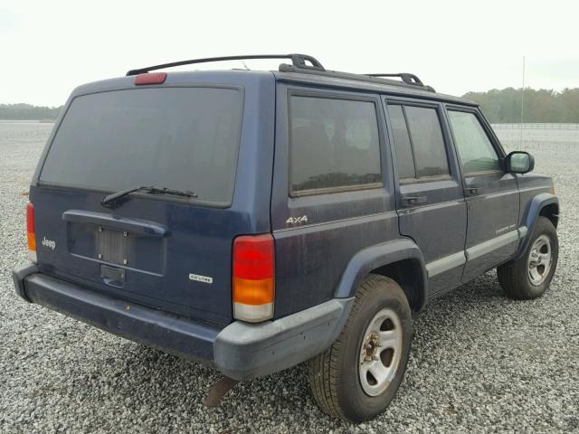 1J4FF48S81L534122 - 2001 JEEP CHEROKEE S BLUE photo 4