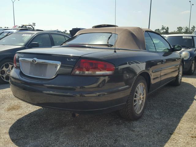 1C3EL55RX4N139177 - 2004 CHRYSLER SEBRING LX BLACK photo 4