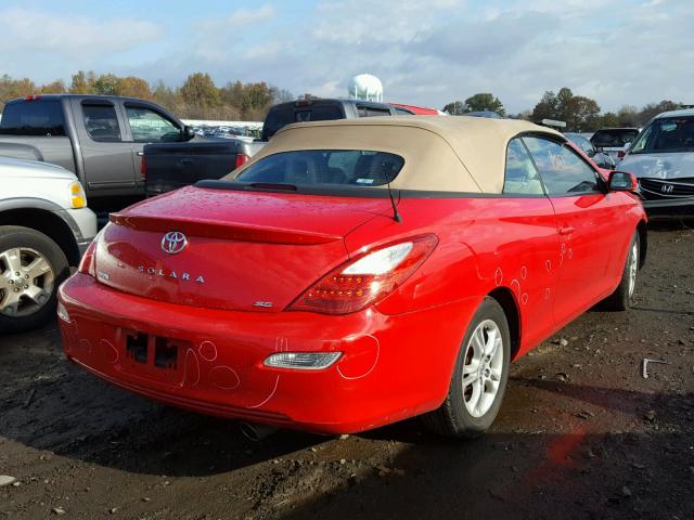 4T1FA38PX7U131820 - 2007 TOYOTA CAMRY SOLA RED photo 4