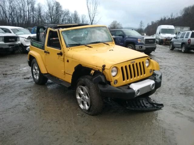 1C4GJWBG8FL619901 - 2015 JEEP WRANGLER S YELLOW photo 1