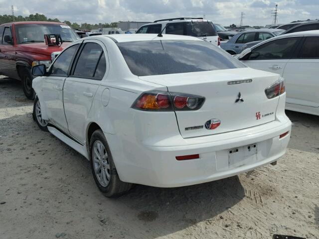 JA32U2FU3EU010927 - 2014 MITSUBISHI LANCER ES/ WHITE photo 3