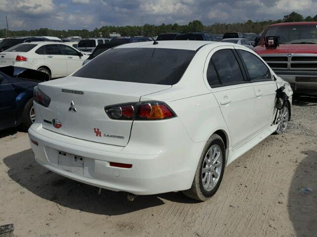 JA32U2FU3EU010927 - 2014 MITSUBISHI LANCER ES/ WHITE photo 4