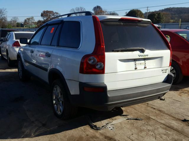 YV1CM91H341059242 - 2004 VOLVO XC90 T6 WHITE photo 3