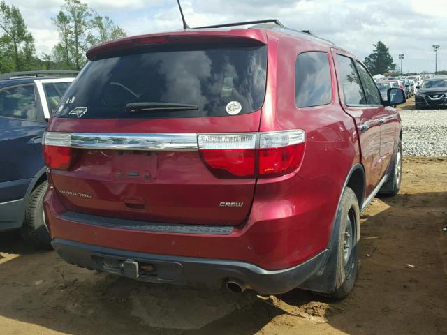 1C4RDHDG1DC632642 - 2013 DODGE DURANGO CR MAROON photo 4