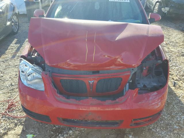 1G2AL15F577162727 - 2007 PONTIAC G5 RED photo 9