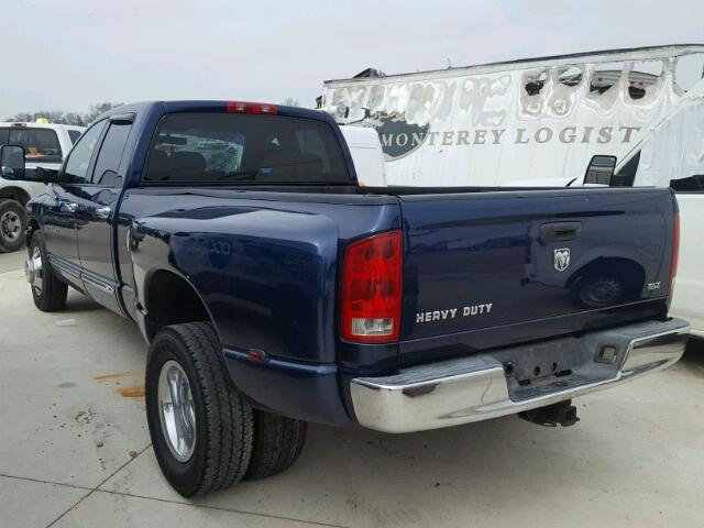 3D7MR48C85G775605 - 2005 DODGE RAM 3500 S BLUE photo 3