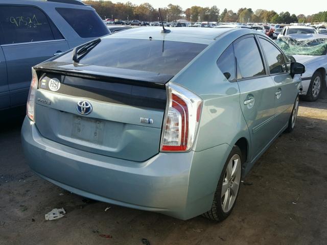 JTDKN3DUXC5447676 - 2012 TOYOTA PRIUS BLUE photo 4