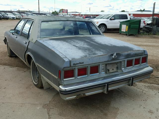 1G1AN69H3EX125311 - 1984 CHEVROLET CAPRICE CL 灰色 照片 3