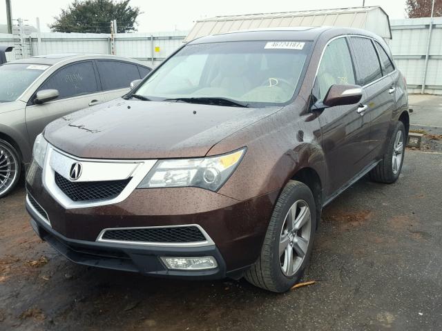 2HNYD2H62BH538428 - 2011 ACURA MDX BROWN photo 2