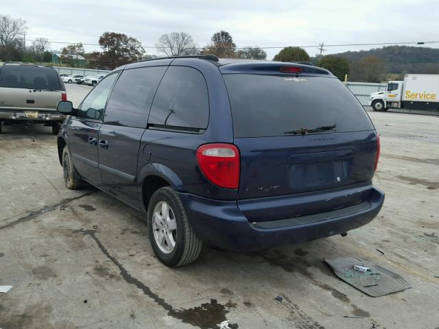 1D4GP45R35B383665 - 2005 DODGE CARAVAN SX BLUE photo 3