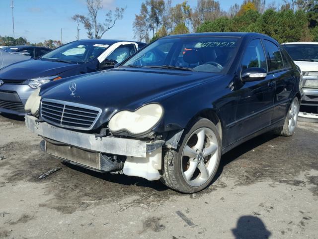 WDBRF40J54A649622 - 2004 MERCEDES-BENZ C 230K SPO BLACK photo 2